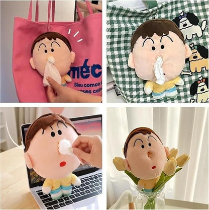 Cartoon Plush Tissue Holder Doll