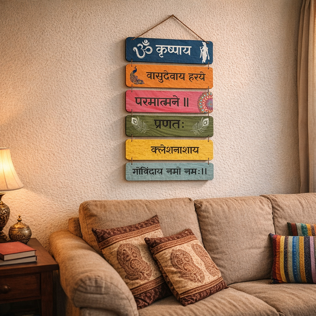 Krishnaya Vasudevaya Haraye Wall Hanging